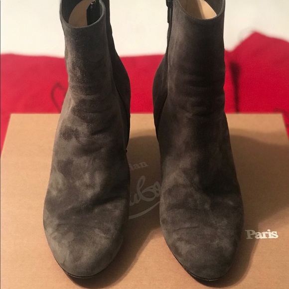 Authentic Christian Louboutin suede gray boots - Picture 7 of 7